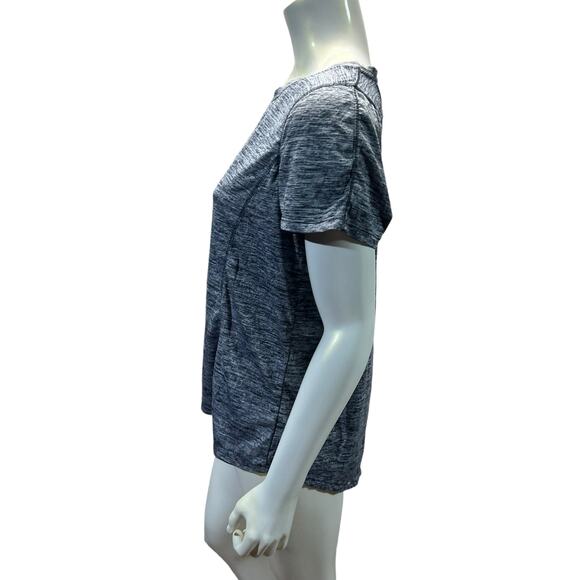 Avia Plus Size Grey Heathered Short Sleeve Active Top - Women's 16-18 - Picture 2 of 7